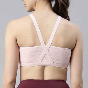 สปอร์ตบราออกกำลังกายเปิดไหล่ข้างเดียวทำจากโพลีเอสเตอร์ระบายอากาศได้ดี - Product Image 2