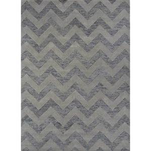 Alfombras de Lana Gris y Negra con Diseño Contorneado, Hechas a Mano, Modelo Tra-13168, para Sala de Estar Juvenil o Pasillo, Decoración del Hogar - Product Image 1