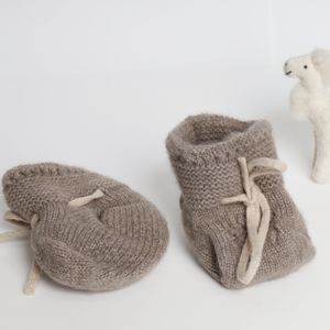 Botines de bebé de Cachemira pura 100% de lujo mongol, calcetines transpirables suaves para recién nacidos de 0 a 6 meses, Invierno lujoso - Product Image 4