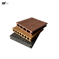 Revêtement de terrasse en composite bois-plastique (WPC) de haute qualité, anti-UV, imperméable, prix direct usine