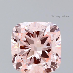 เพชร SHREERAJ SOLITAIRE 3 กะรัต ทรงคุชชั่น สีชมพูสดใส แบบแฟนซี  เพชรเลี้ยงในห้องปฏิบัติการ ความสะอาดระดับ VVS2/VS1 ได้รับการรับรองจาก IGI เพชรเม็ดเดี่ยว รุ่น DRJD-32532 - Product Image 2
