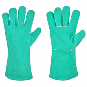 Meilleure performance Gants de soudage en cuir de vachette robuste Gants de sécurité pour barbecue résistants à l'abrasion et à la chaleur Protection personnelle - Product Image 5