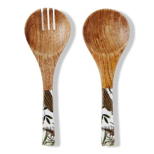 Handmade Mango Wood <b>Salad</b> <b>Servers</b> Serveware Set with <b>Wooden</b> Spoon Fork Kitchen Utensils Perfect Gift for <b>Salad</b> Tool Lovers - Product Image 3