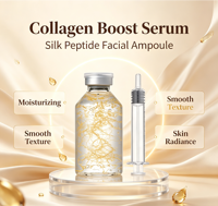 Ampoule faciale au collagène et aux peptides de soie, sérum liftant intensif pour le visage, anti-âge, raffermissant, hydratant