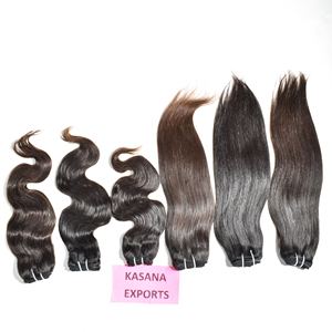 Machine double trame vague profonde vente en gros 100% faisceaux de cheveux humains bruts vietnamiens corps droit naturel noir trame cheveux humains - Product Image 1