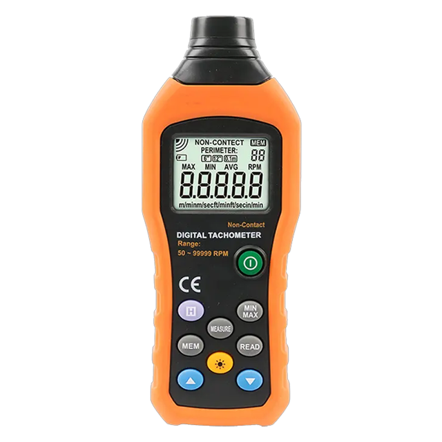 PEAK METER PM6208B Digital Non-Contact Tachometer Rpm Speed Meter