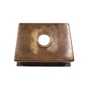 Évier de cuisine en cuivre martelé rectangulaire, fait à la main, en cuivre antique, évier de cuisine en cuivre en gros, évier à cuve unique. - Product Image 5