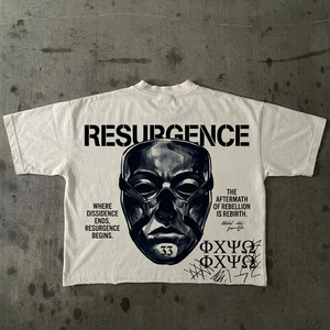 เสื้อยืดโอเวอร์ไซส์สั่งทำพิเศษ 240gsm พิมพ์ลายใหญ่ ผ้าฝ้าย 100% แฟชั่นสไตล์โกธิค เสื้อสตรีทแวร์สำหรับผู้ชายและผู้หญิง ขายส่ง - Product Image 2
