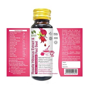 Natural Asian Gourmet Roselle Hibiscus Extract Liquid <b>Plant</b>-Based Beverage Bakery Ingredient Natural Flavor Color Anthocyanin - Product Image 3