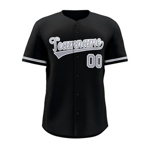 Camisetas de Béisbol Deportivas con Cuello en V y Botones, Color Sólido, Sublimadas con Impresión Térmica, Transpirables, Retro, para Hombre - Product Image 1