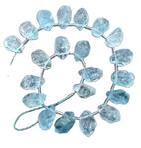 Vente chaude 21 pièces AAA Grade naturel aigue-marine ensemble forme inégale bleu minimaliste délicat pierres brutes haut fabricant produit - Product Image 1