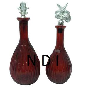 Botella de perfume de vidrio de alta calidad Botellas de perfume de vidrio grandes Botella de perfume de vidrio con tapa de metal decorativa - Product Image 1