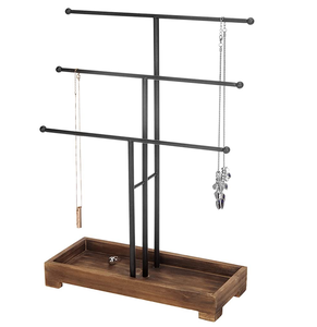 Tylish-Soporte de exhibición de joyería de latón para pulsera, base de grano de madera de estilo moderno, muestra gratis del producto - Product Image 3