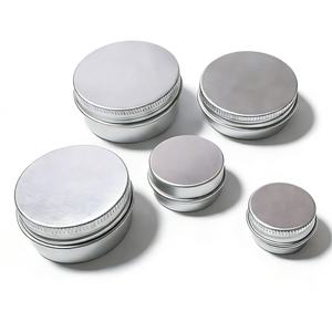 Envase de Aluminio Plateado Brillante Personalizado OEM, Caja para Velas, Contenedor con Tapa de Rosca para Polvo Suelto, Cuidado de la Piel, Crema Facial, Cosméticos, Rubor - Product Image 1