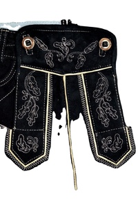 Lederhosen pour hommes, brodés, à boutons, taille mi-haute, en daim, style bavarois, pour l'Oktoberfest - Product Image 6