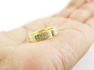 <b>Emerald</b> Quartz Stackable <b>Ring</b>: Sterling <b>Silver</b> Handmade <b>Ring</b> - Product Image 6