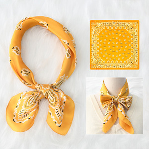 2025 Wrap Ladies Hair Jacquard <b>Silk</b> <b>Scarf</b> 70*70 cm High Quality Neck Dance Woven <b>Scarf</b> Model Flight <b>Scarf</b> - Product Image 3