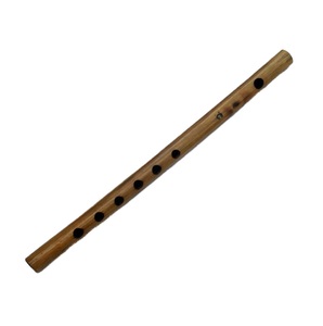 Flauta de bambú de madera tradicional hecha a mano Basuri instrumento Musical indio de agujero abierto marrón plateado 6 agujeros C tono rojo rosa flor - Product Image 6