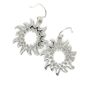 Open Sun <b>Fine</b> <b>Dangle</b> <b>Earrings</b> - Product Image 2