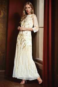 Atractivo elegante cena vestido de graduación señora cuentas de cristal bordado a mano fiesta vestido largo mujeres Sexy vestidos de noche formales - Product Image 6