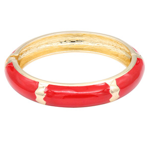 Braccialetti con cerniera in smalto di colore nero braccialetti alla moda placcati in oro - Product Image 1