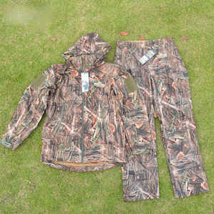 Ensemble de vêtements de chasse pour hommes, pantalon et veste en polaire silencieux pour canards et oiseaux aquatiques, camouflage, imperméable, uniformes, costumes - Product Image 6