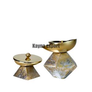 Juego de quemadores Bukhoor negros y dorados, cuenco pulido con espejo de acero inoxidable 304, quemador de incienso de metal con fragancia para el hogar - Product Image 2