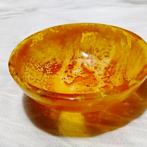 Tazón Profundo de Resina Naranja, Hecho a Mano, Pulido, Origen Indio, Ecológico, Apto para Lavavajillas, Tazón Decorativo de Resina Artística Antigua para Servir - Product Image 3