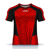 Maillot de football/soccer personnalisé, respirant, à séchage rapide, léger, col rond, imprimé par sublimation, uniforme OEM 100% polyester unisexe