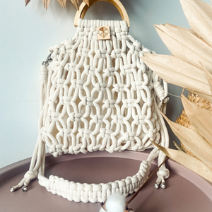 Sac à la mode pour femmes en macramé pour filles et femmes, mini sac à bandoulière vintage, sacs tendance pour filles OEM Made in Vietnam - Product Image 3