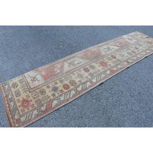 Tapis turc, tapis de couloir 2,7x10,7 pieds, tapis persan rouge - Product Image 3
