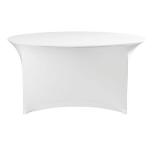 HENDI 810941 <b>Round</b> <b>White</b> <b>Tablecloth</b> Diameter 1800mm X Height 760mm - Product Image 1