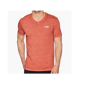 Camiseta de algodón con cuello en V para hombre, camiseta ligera antiarrugas OEM personalizada de alta calidad, disponible en BD, precio de fábrica, 100% - Product Image 1