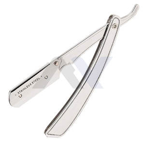 Maquinilla de afeitar recta, cerradura oscilante, la mejor calidad, shavatte, salón de barbería, corte de garganta, maquinilla de afeitar, logotipo personalizado, acero inoxidable, Pakistán - Product Image 6