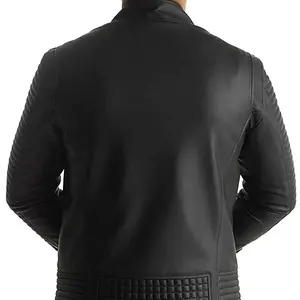 Chaqueta de cuero de diseño personalizado chaqueta de cuero de color para hombre ropa de calle chaqueta de cuero de moda con cremallera producto superventas invierno - Product Image 5