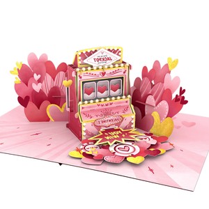 การ์ดอวยพรป๊อปอัพหัวใจทำมือพร้อมซอง, การ์ดวาเลนไทน์3D ส่วนบุคคล - Product Image 1