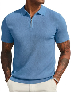 Camisas Polo de Hombre Lisas de Poliéster y Algodón a Precio de Fábrica, con Cierre, Logotipo Personalizado Impreso, Tallas Grandes, Diseño Personalizado - Product Image 5