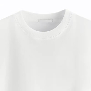 100_ Cotton Mens <b>Tshirt</b> Custom logo Desgin Luxury Quality Oversize Rib O-neck Drop Shoulder Streetwear Blank T-shirt for Men - Product Image 6