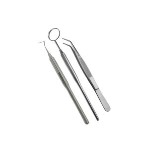 Kit de chequeo dental con espejo de acero inoxidable y pinzas de sonda Instrumentos quirúrgicos de cuidado bucal Instrumentos quirúrgicos dentales - Product Image 3