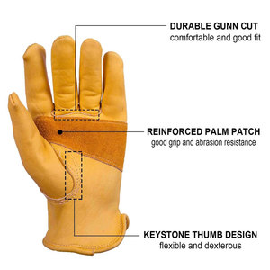 ถุงมือนิรภัยสำหรับผู้ชายถุงมือหนังแท้สำหรับทำงานดีไซน์ใหม่ - Product Image 4