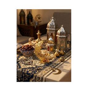 Decoración para el Hogar, Mesa Festiva, Portavelas Eid Mubarak con Forma de Luna y Estrella, Portavelas de Ramadán para Bodas y Ocasiones Religiosas - Product Image 2