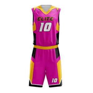 Uniforme de basket-ball réversible de qualité supérieure pour hommes séchage rapide respirant grande taille nouveau style imprimé techniques prix raisonnable - Product Image 2