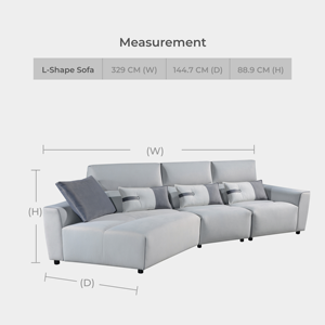 Sofá reclinable de espuma de alta densidad en forma de L de 1-3 plazas, marco de madera fácil con resorte en zigzag, cómodo acolchado para uso en la sala de estar - Product Image 6