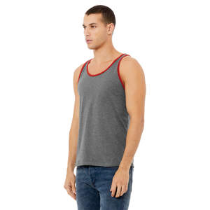 Ensemble de vente au détail 100% Airlume en coton peigné et essoré à anneau 32 simple 4.2 oz rouge profond maillot unisexe - Product Image 2