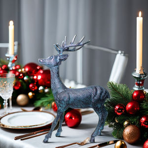 Antique Raindee Renne Plateau Décoratif Table En Aluminium Antique De Noël Décor À La Maison Cast Statues Technique pour Le Design D'intérieur - Product Image 5