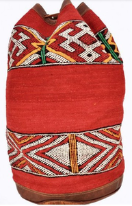 Sac à Dos en Cuir Kilim Marocain Fait à la Main Vintage Rock Fashion Sac à Dos en Cuir Véritable Naturel OEM Disponible - Product Image 2