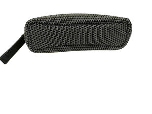 Monedero de viaje con logotipo personalizado, monedero con cremallera impermeable con patrón bordado de poliéster reciclado negro a la moda para - Product Image 2