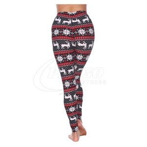 Leggings en polyester et élasthanne tricotés respirants à taille haute, personnalisables par sublimation, vente en gros - Product Image 3