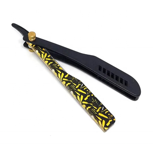 Échantillon gratuit de rasoir de barbier à lame exposée avec manche en plastique de haute qualité, couteau en acier inoxydable, rasoir d'épilation droit - Product Image 5