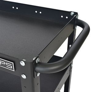 Armoire de rangement d'outils en acier au carbone CSPS à 3 niveaux avec roulettes, personnalisable OEM/ODM, capacité de charge de 135 kg, garantie de 2 ans, plan de travail - Product Image 4